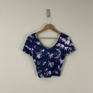 Lululemon Align T-Shirt Circulate Tie Dye Mineral Blue Multi Size 4